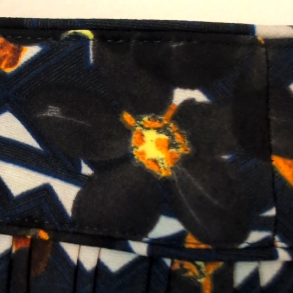 J. Crew Navy White Lattice Floral Pleated Preppy Chiffon Mini Skirt Sz 10 - Picture 6 of 8